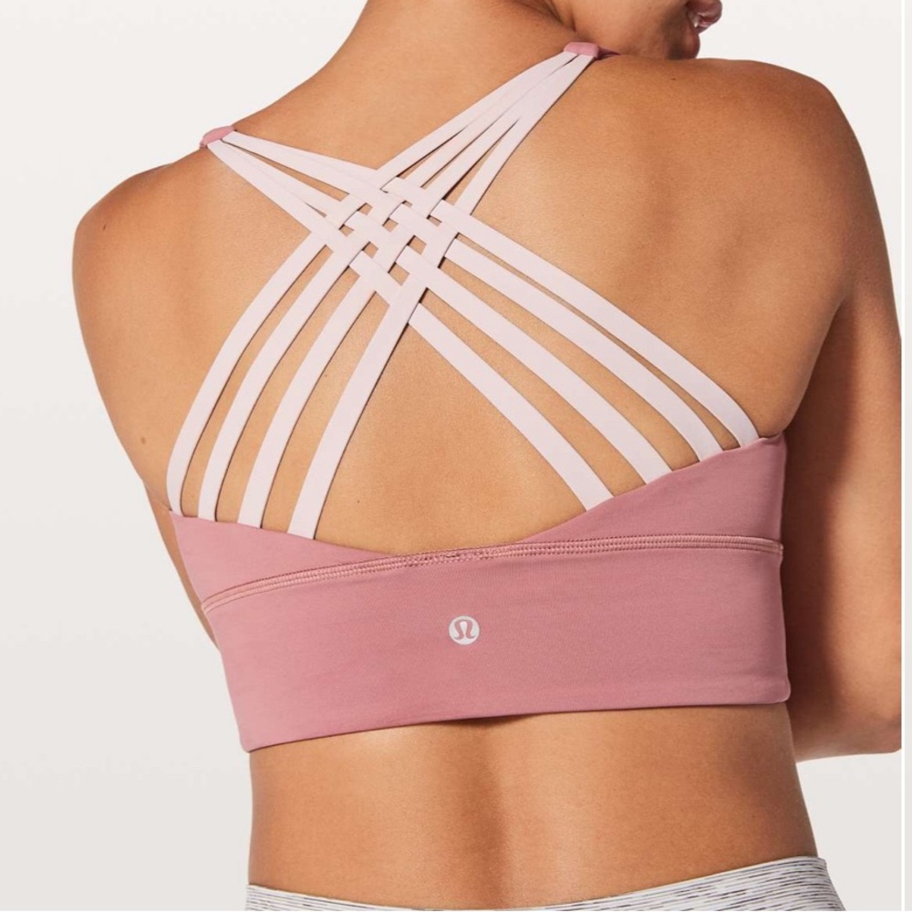 Lululemon free to be moved bra in quicksand / porcelain pink